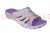 Stylowe klapki plażowe damskie biało-fioletowe