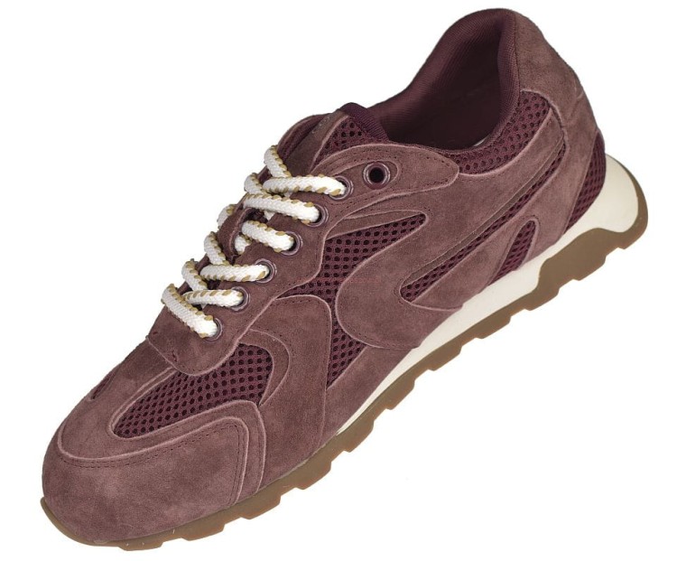 Bordowe sneakersy damskie Jankowski JK/A-3-131 Wine – widok z boku