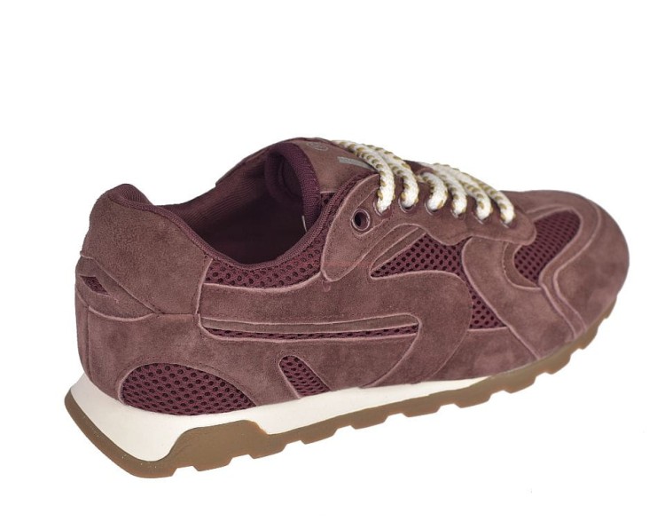 Bordowe sneakersy damskie Jankowski JK/A-3-131 – widok od tyłu