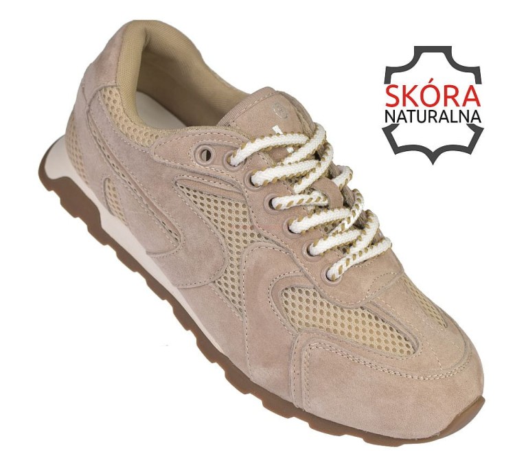 Damskie sneakersy skórzane Jankowski JK/A-3-131 jasny brąz