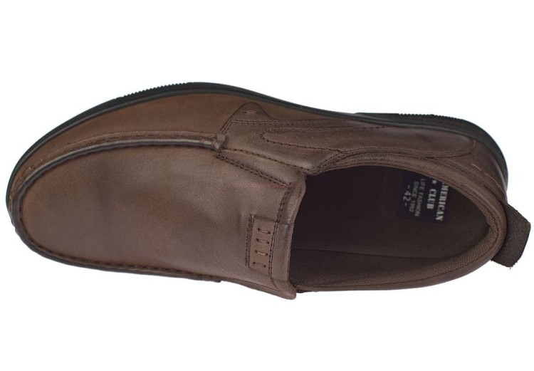 Mokasyny męskie brązowe – wnętrze tekstylne i wkładka