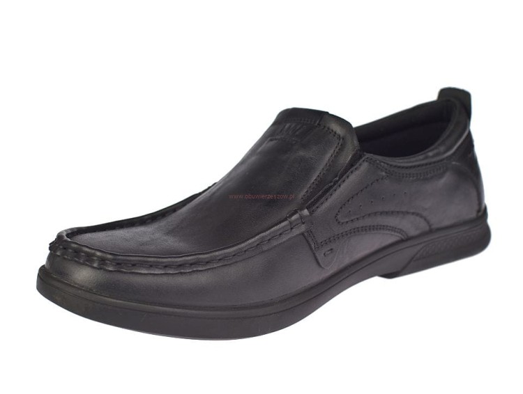 Męskie mokasyny skórzane American Club do stylizacji smart casual