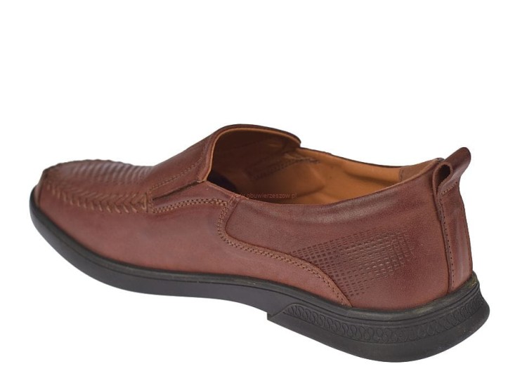 Wsuwane mokasyny męskie z gumami po bokach