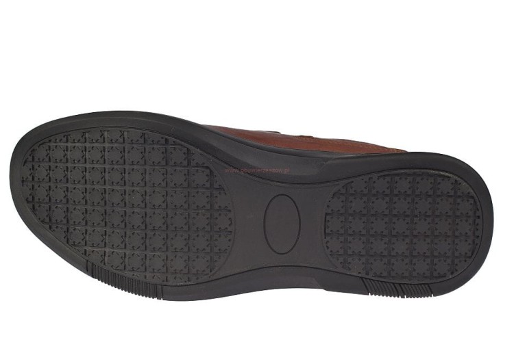 Elastyczna podeszwa gumowa – mokasyny męskie brązowe