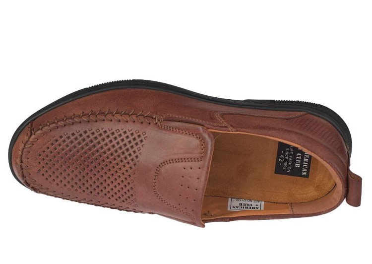 Skórzana wkładka w mokasynach męskich American Club CY140