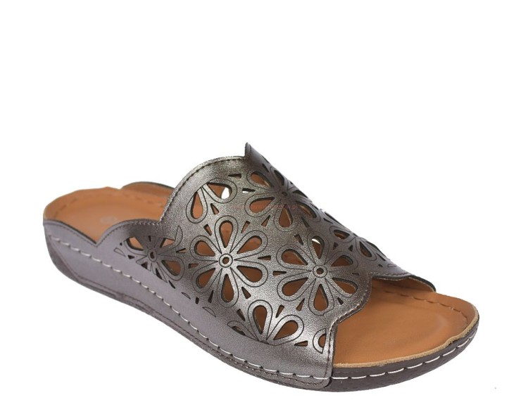 Klapki damskie na platformie 3 cm profilowana wkładka