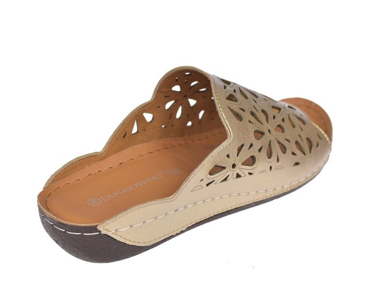 Klapki damskie skórzane premium szyte do podeszwy model JK/S-3-221