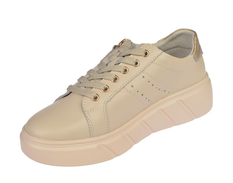 Sneakersy skórzane damskie buty sportowe na suwak