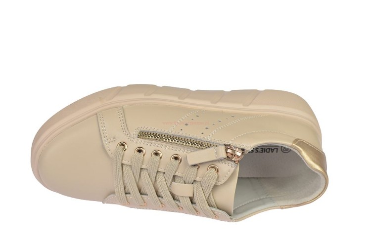 Perforowana skórzana wkładka w sneakersach damskich