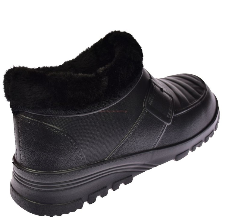 Wnętrze kaloszy męskich ocieplane futerkiem