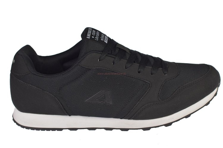 Sneakersy męskie siatkowe czarne z białą podeszwą