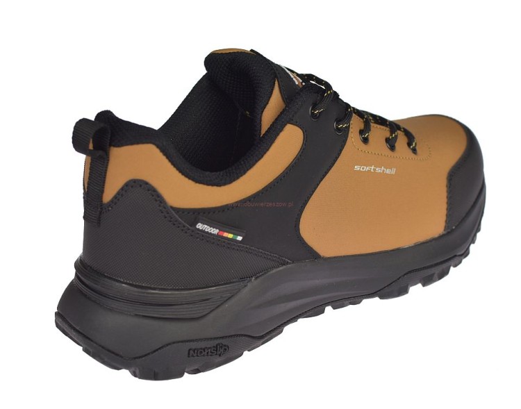 Buty trekkingowe męskie camel sznurowane softshell