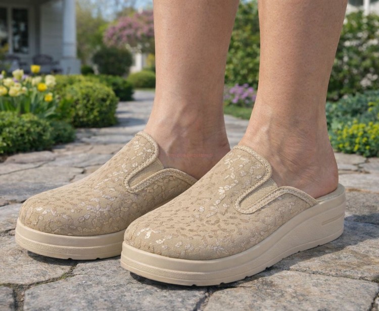 Buty damskie na haluksy zdrowotne klapki rozciągliwe skóra wkładka