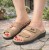 Klapki damskie taupe na rzepy Bio Up GE 480/R