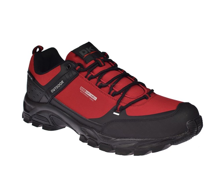 czerwone buty trekkingowe na duże stopy DK 1096