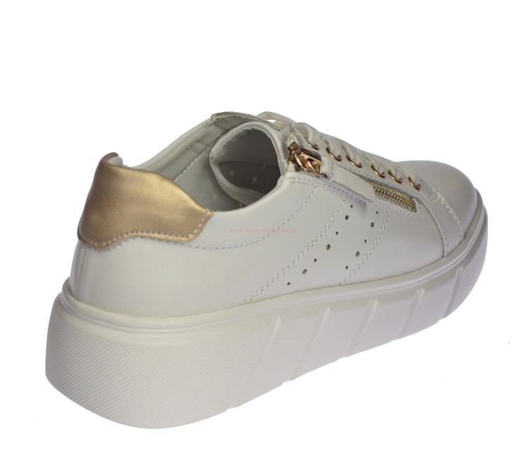 skórzane buty sportowe damskie na platformie 24120