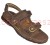 sandały męskie skórzane SA-025 ciemny brąz przód