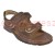 sandały męskie ciemny brąz skórzane polskie