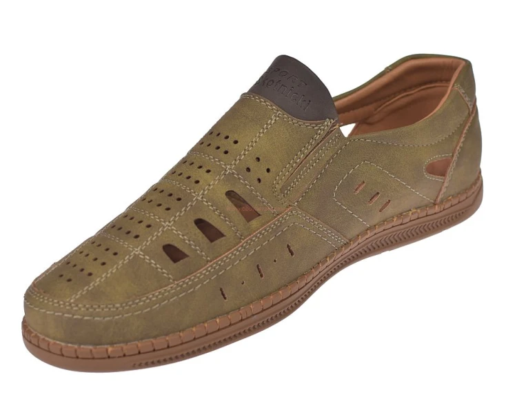 mokasyny męskie casual eleganckie khaki