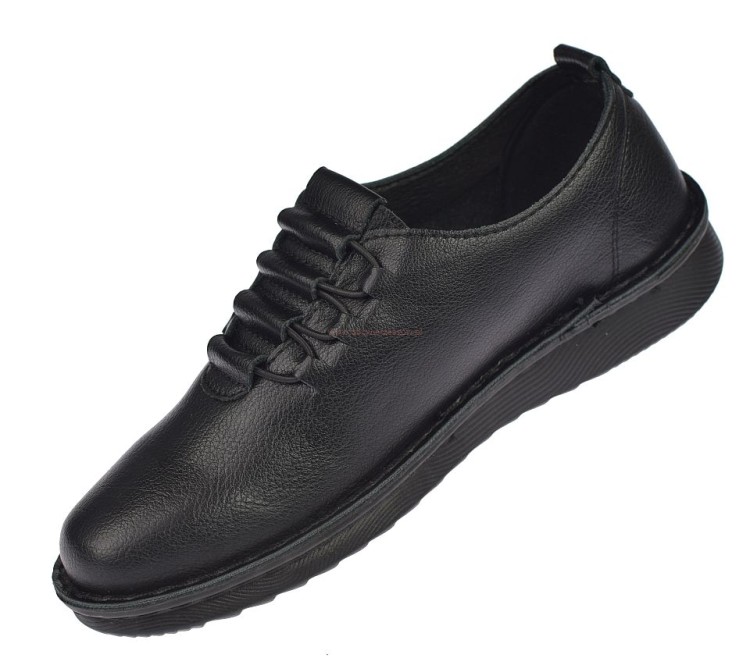 mokasyny damskie czarne Dr Jan MD26-29 widok z boku