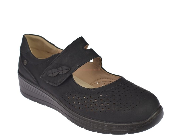 półbuty damskie na koturnie 4 cm wygodne Dr Jan