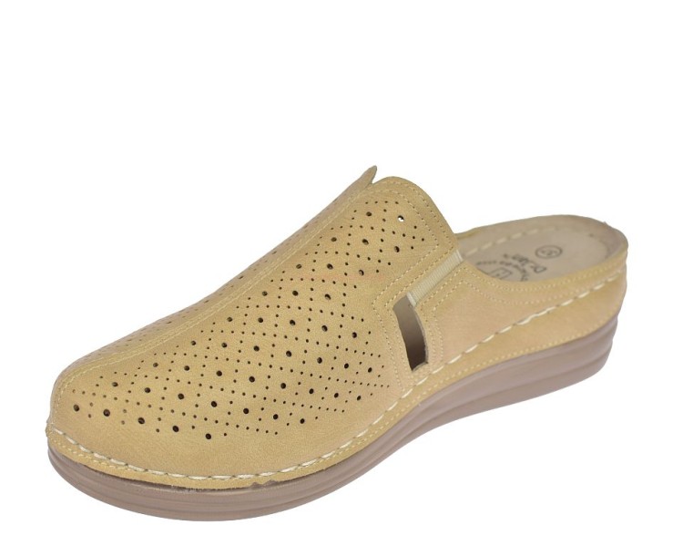 Beżowe klapki damskie dr Jan MD26-74 na lato i codziennie