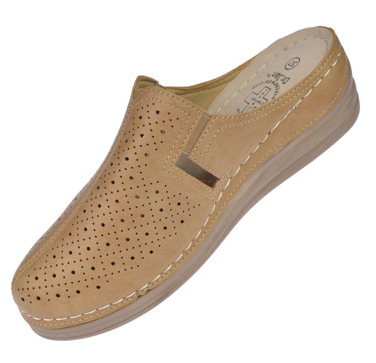 klapki damskie przewiewne camel wentylacja stopy