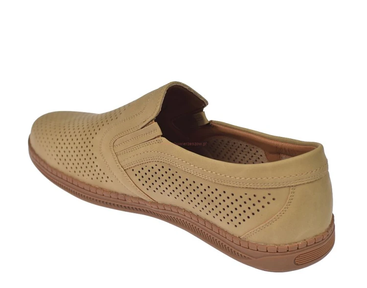 buty męskie wsuwane mokasyny P-4-7043 komfortowe