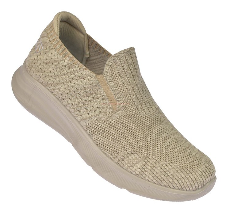 sneakersy męskie beżowe wsuwane elastyczne