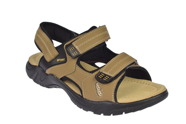 sandały męskie duże rozmiary skórzana wkładka A9001