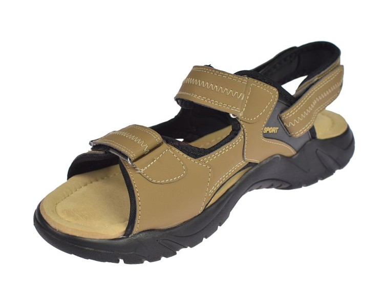 sandały męskie klapki 2w1 na lato beżowe