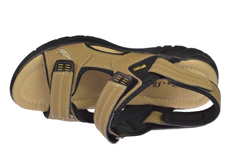 Duże sandały męskie na rzepy widok w góry