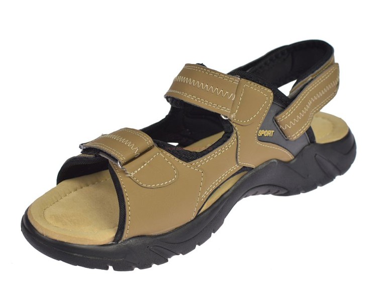 sandały męskie wygodne codzienne beżowe A9001
