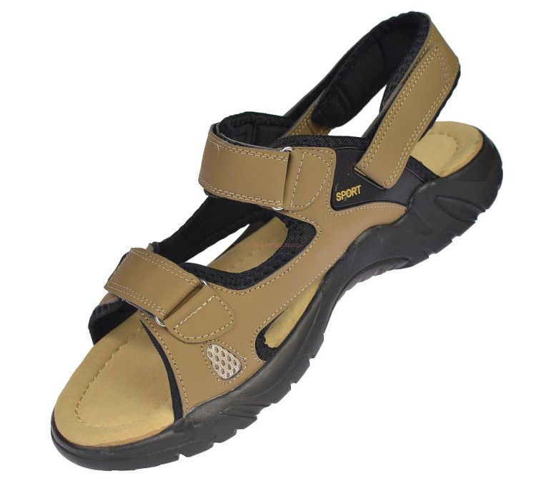 wygodne sandały męskie na lato beżowe