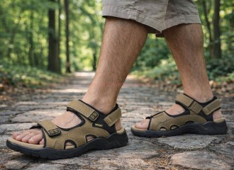 duże sandały męskie z regulacją na rzepy A9003 rozmiar 50