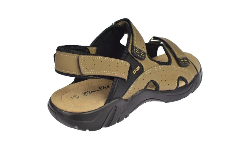 wygodne sandały męskie skórzana wkładka A9003