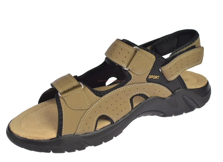 sandały męskie rozmiar 50 na rzepy skórzane