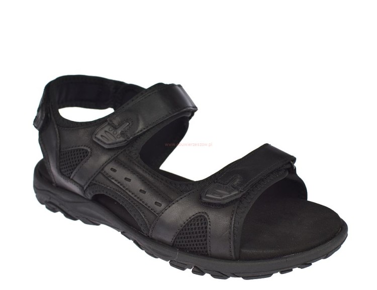 sandały męskie czarne lekkie na lato CY145 American