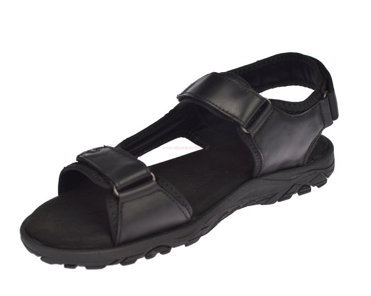 Skórzane sandały męskie paski na rzepy