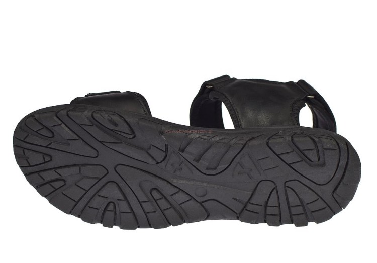 sandały męskie czarne antypoślizgowa podeszwa CY145