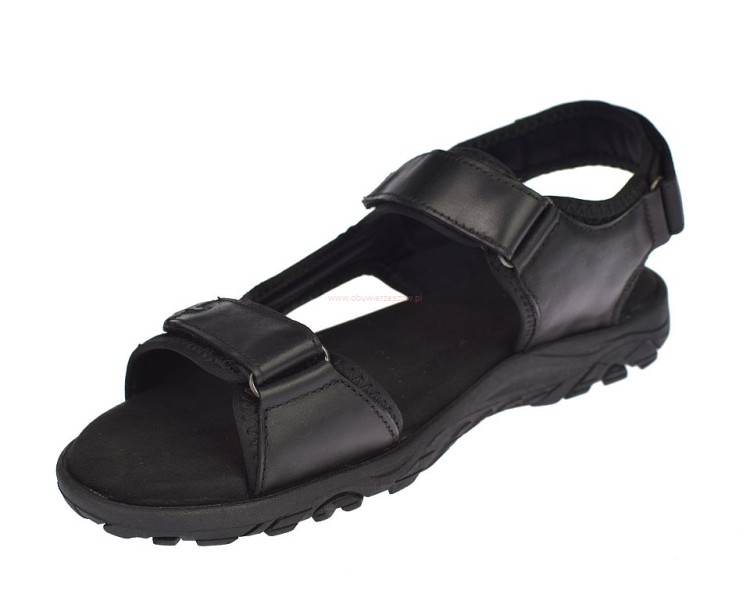 Sandały skórzane męskie zapinane na rzepy American
