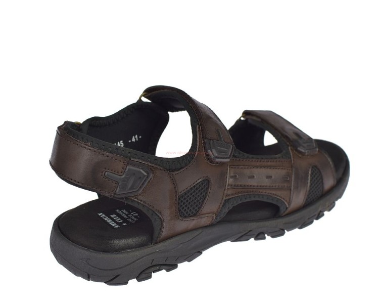 sandały męskie lekkie brązowe na lato CY145