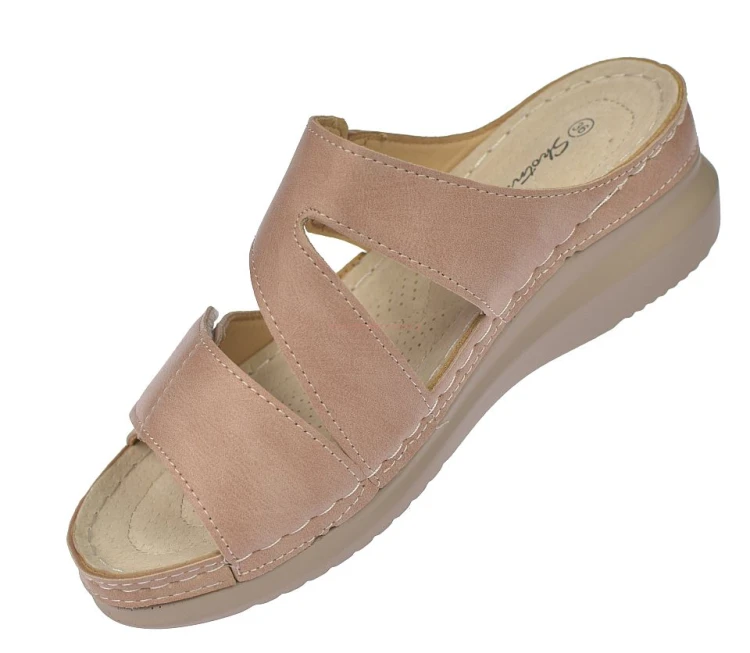 podeszwa poliuretanowa klapki damskie różowe lekka elastyczna