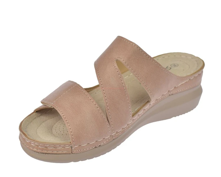 różowe klapki damskie stylizacja letnia elegancka