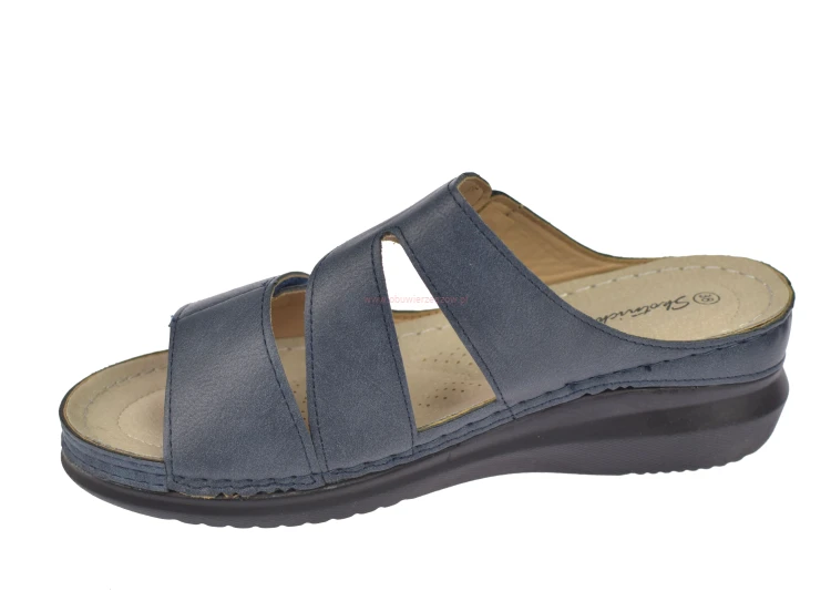 klapki damskie navy stylizacja letnia elegancka