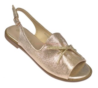 sandały damskie Skotnicki złote stylizacja miejska spacer lato