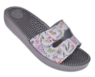 klapki masujące stopy szare z kolcami fakirki