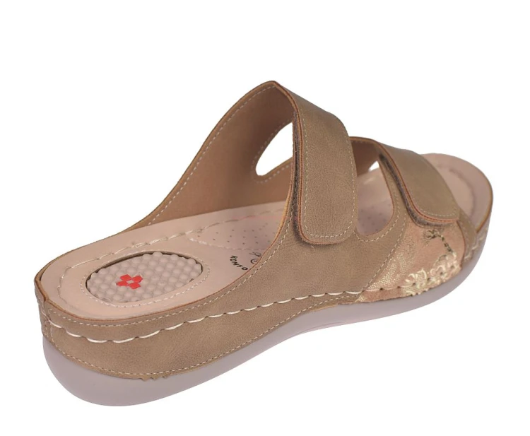 klapki medyczne damskie wkładka skórzana strefa ochronna pięty