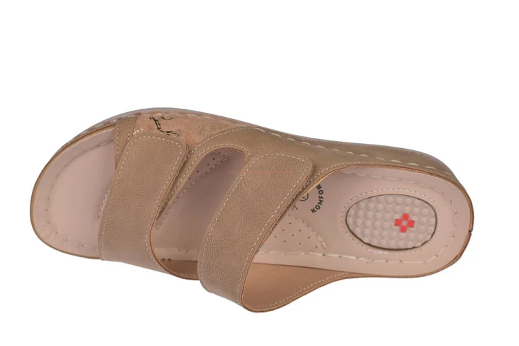 klapki damskie na bolące pięty z wycięciem na ostrogę