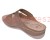 klapki zdrowotne damskie brązowe z wycięciem na ostrogę